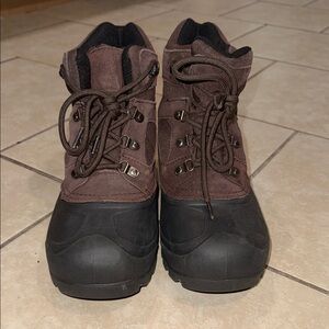 Brown and Black Winter Boots
